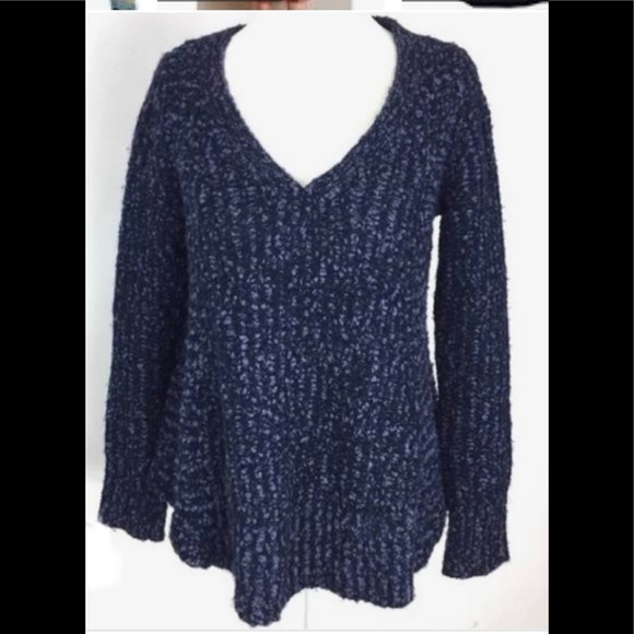 Anthropologie Moth Blue Zipper Sweater sz M - Picture 3 of 12